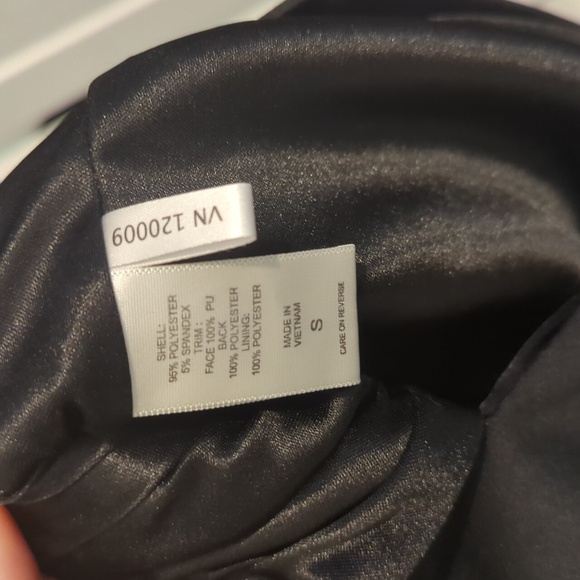 Faux leather New York & Company Stretch Black Pencil Dress - Picture 8 of 9